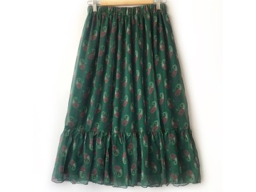 دامن حریر گلدار  قد 75  کد (301)