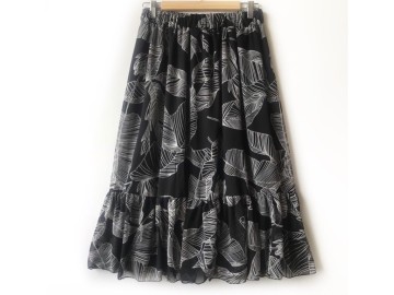 دامن حریر گلدار  قد 75  کد (299)