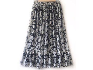 دامن حریر گلدار  قد 90 کد (215)