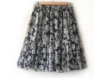 دامن حریر گلدار  قد 55  کد (215)