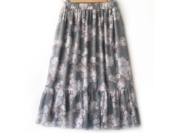 دامن حریر گلدار  قد 75  کد (345)