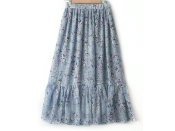 دامن حریر گلدار  قد 90 کد (608)