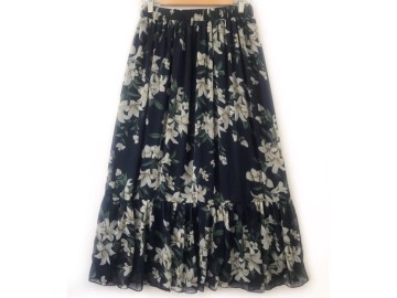 دامن حریر گلدار  قد 90 کد (612)