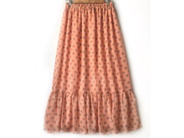 دامن حریر گلدار  قد 90 کد (343)