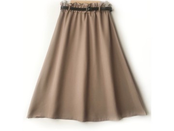دامن   نسکافه ای کد A  فون با کمربند قد 75