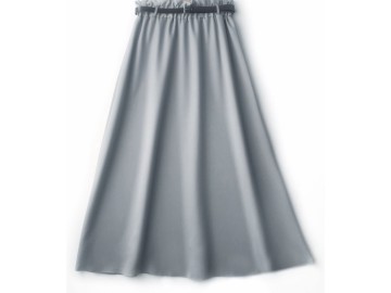 دامن  کلوش طوسی روشن کد A با کمربند قد 90