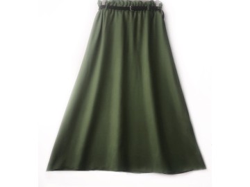 دامن   سبز کد A  فون با کمربند قد 90
