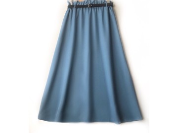 دامن  کلوش آبی کد A با کمربند قد 90