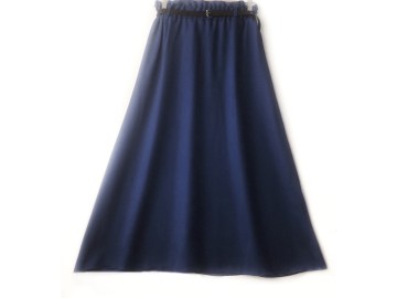 دامن   سرمه ای کد A  فون  با کمربند قد 90