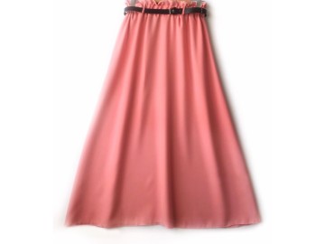 دامن   گلبهی کد A فون  با کمربند قد 90