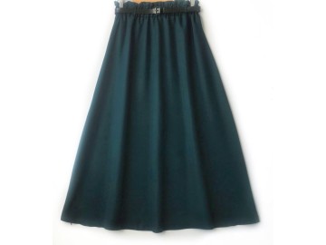 دامن  کلوش یشمی کد A با کمربند قد 90