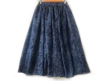 دامن حریر گلدار  قد 75  کد (835)