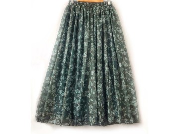 دامن حریر گلدار  قد 90 کد (831)