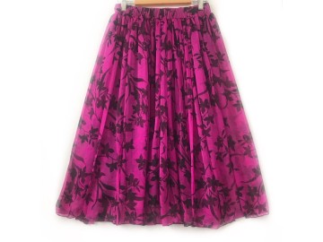 دامن حریر گلدار  قد 75  کد (850)