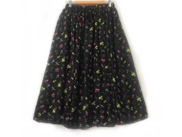 دامن حریر گلدار  قد 75  کد (842)