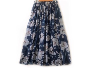 دامن حریر گلدار  قد 90 کد (836)