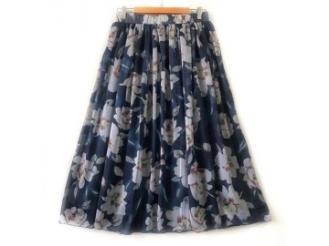 دامن حریر گلدار  قد 75  کد (836)