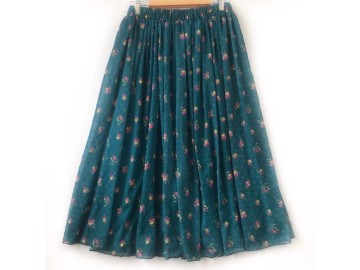 دامن حریر گلدار  قد 75  کد (834)