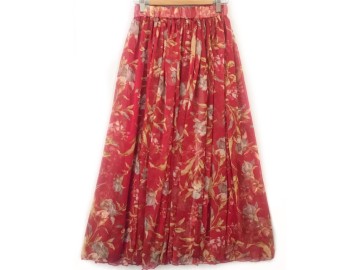 دامن حریر گلدار  قد 90 کد (540)