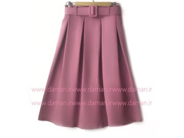 دامن پیلی با کمربند کالباسی قد 70