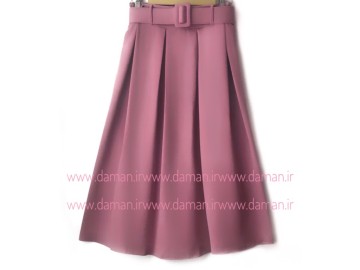 دامن پیلی کالباسی با کمربند قد 90