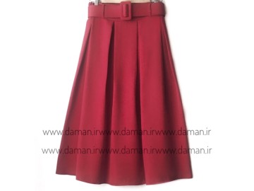 دامن پیلی با کمربند قرمز  قد 90 كد (m)