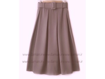 دامن پیلی   کاکائویی کمربند قد 90