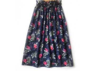 دامن گلدار  با كمربند  قد 90  کد (902)