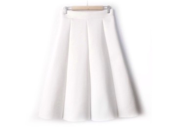 دامن  هشت ترك سفيد قد 70