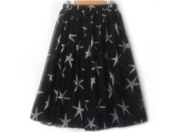 دامن حریر گلدار  قد 75  کد (891)