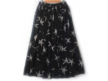 دامن حریر گلدار  قد 90 کد (891)