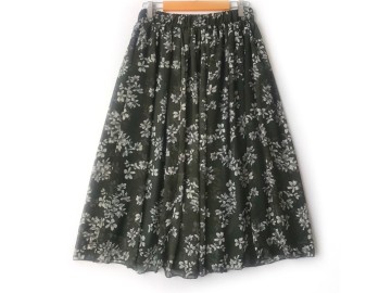 دامن حریر گلدار  قد 75  کد (892)