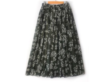 دامن حریر گلدار  قد 90 کد (892)