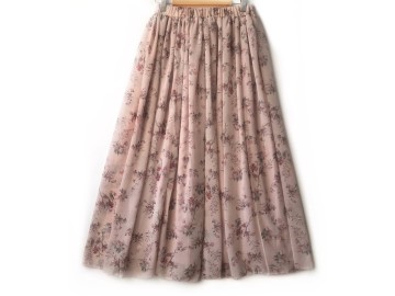 دامن حریر گلدار  قد 90 کد (888)