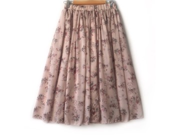 دامن حریر گلدار  قد 75  کد (888)