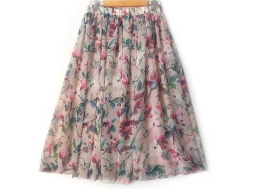 دامن حریر گلدار  قد 75  کد (881)