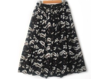 دامن حریر گلدار  قد 75  کد (894)