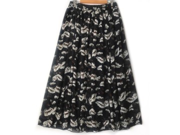 دامن حریر گلدار  قد 90 کد (894)