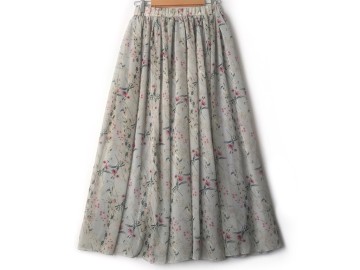 دامن حریر گلدار  قد 90 کد (896)