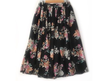 دامن حریر گلدار  قد 75  کد (893)