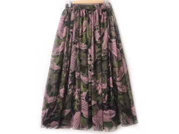 دامن حریر گلدار  قد 90 کد (830)