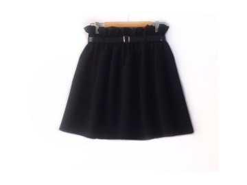 دامن قد 45 مشكي با كمربند