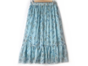 دامن حریر گلدار  قد 75  کد (601)