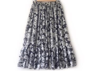 دامن حریر گلدار  قد 75  کد (215)