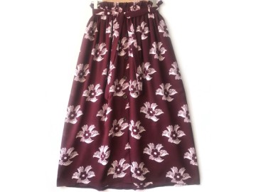 دامن دکمه دار گلدار  قد 90  کد (661)