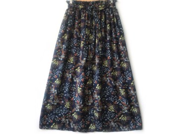 دامن دکمه دار گلدار  قد 90  کد (673)