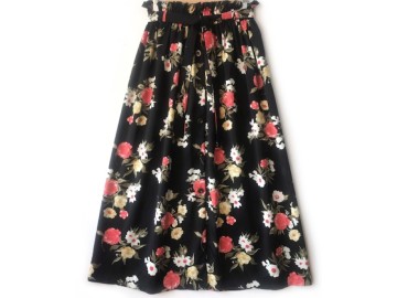 دامن دکمه دار گلدار  قد 90  کد (663)