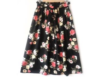 دامن دکمه دار گلدار  قد 75  کد (663)