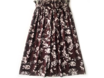 دامن دکمه دار گلدار  قد 75  کد (665)