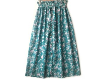 دامن دکمه دار گلدار  قد 90  کد (660)